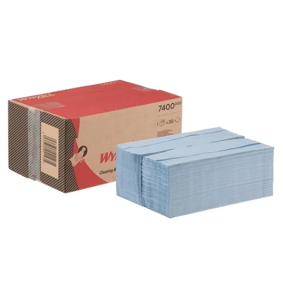 Image of WypAll L20 General Clean Cleaning and Maintenance Wiping Paper 7400 Wipers 1 Brag Box x 280 Blue 2 Ply