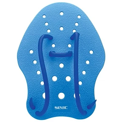 Image of SEAC Unisex Hand Paddle Paddles for Swim Training in the Pool and at Sea, Blue, S UK