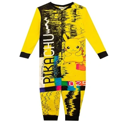 Image of Pokemon Boys Onesie Pikachu Yellow 9 10 Years