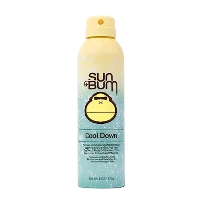 Image of Sun Bum Cool Down Aloe Vera Gel Vegan After Care with Cocoa Butter to Soothe and Hydrate Sunburn Pain Relief 8 oz