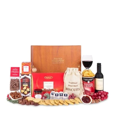 Image of Luxury Gift Hamper Christmas Family Gifts Chocolate Wine Corporate Gifting Staff