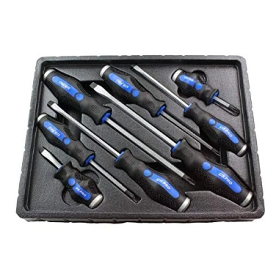 Image of US PRO 8pc Go Through Screwdriver Set Phillips &amp; Slotted 1605