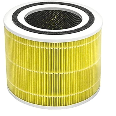 Image of LEVOIT Air Purifier Pet Allergy Replacement Filter, 3 in 1 HEPA, High Efficiency Activated Carbon, Core 300 RF PA, Yellow