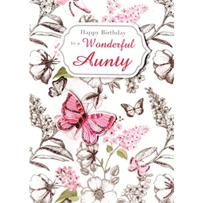 Image of To A Wonderful Aunty Birthday Greeting Card Second Nature Just Say Cards JT207