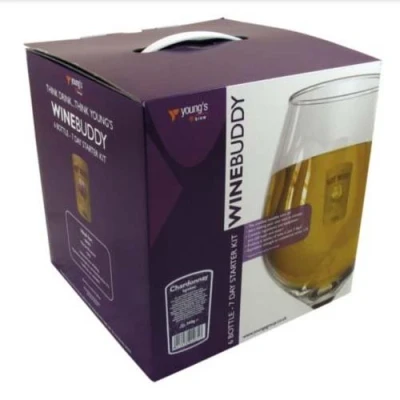 Image of NEW WINE MAKING STARTER KIT CHARDONNAY WHITE 6 BOTTLES WINEBUDDY GIFT PRESENT