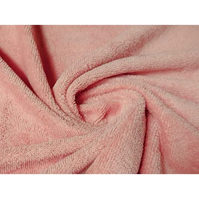 Image of Bamboo Terry Towelling Fabric Material Rose, 1Mtr 150cm x 100cm