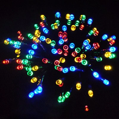 Image of JnDee Safe Voltage 100 Bright LEDs 10M Multi Colours Christmas Fairy Lights, 8 Modes, Memory/Timer Functions