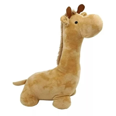 Image of Marco Paul Beige Giraffe Cute Door Stopper Decorative Stops for Home and Office, Weighted Interior Doorstop Fabric Stuffed Animal Floor Ideal fo Kids Room