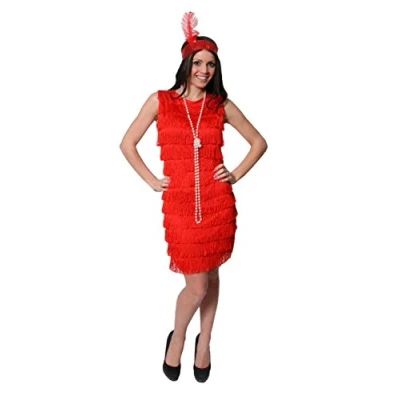 Image of I Love Fancy Dress ILFD4521XS Ladies Fringe Flapper (X Small)