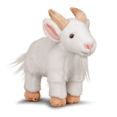 Image of Animigos 37567 Tobar World of Nature Plush Animal Goat White, Toy in Realistic Design, Cuddly Soft, Approx. 24 cm Tall, Multi