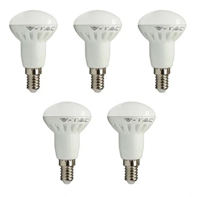 Image of V TAC 4243 / Set of 5 E14 6W LED Reflector Lamp R50, Warm White 3000 K, Replace 40W Halogen 400 Lumen 120 Beam Angle