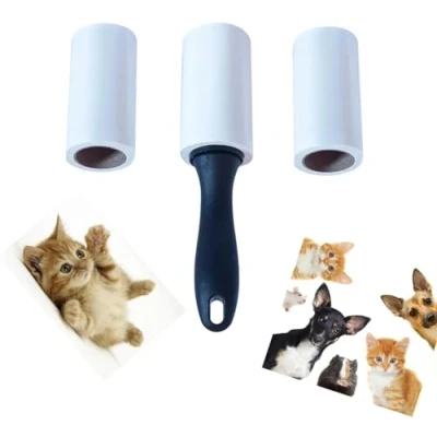 Image of Lint Rollers, 150 Sheets Super Sticky Roller, Quickly Removes Pet Pair, Animal Fur, Cat &amp; Dog Hair, Dust Fluff from Clothes, Furniture, Carpet, Roller (Lint Remover)