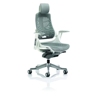 Image of Dynamic Zure Executive Chair Elastomer Gel Grey with Arms Headrest