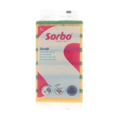 Image of Sorbo Pack of 6 Heavy Quality Scouring Sponges
