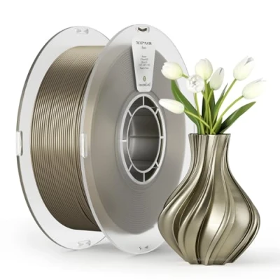Image of kexcelled Silk PLA Filament 1.75 mm +/ 0.03 mm, 3D Printer Filament, Shiny Glossy Surface, 1 kg Spool (2.2 lbs), for FDM Printer, Vacuum Packaging, Bronze