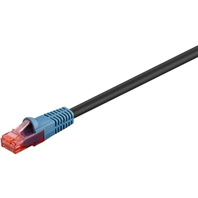 Image of Goobay 94393 CAT 6 Outdoor Patch Cable, U/UTP, Black, 30 m Length
