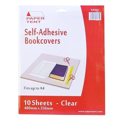 Image of Papertent Self Adhesive Clear Book Covers, 50 Sheets