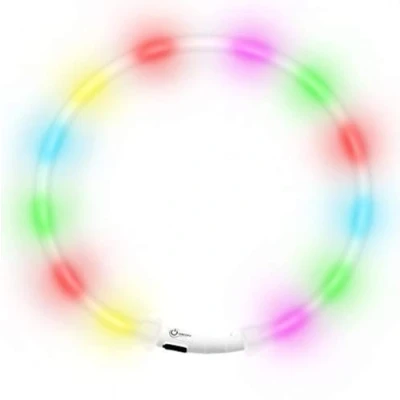 Image of NEO+ UK SELLER ! Improved Dog Visibility &amp; Safety USB Rechargeable LED Collar. Ultra Bright LED&#039;s. Connects to Devices. will be more Visible Safe. One size fits all (cut size)
