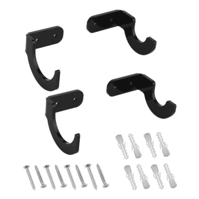 Image of 2 Pair Baseball Bat Wall Mount, Acrylic Horizontal Holder Display Rack Brackets with Hidden Screws for
