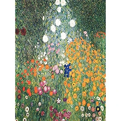 Image of Wee Blue Coo Klimt Flower Garden 1907 Unframed Wall Art Print Poster Home Decor Premium