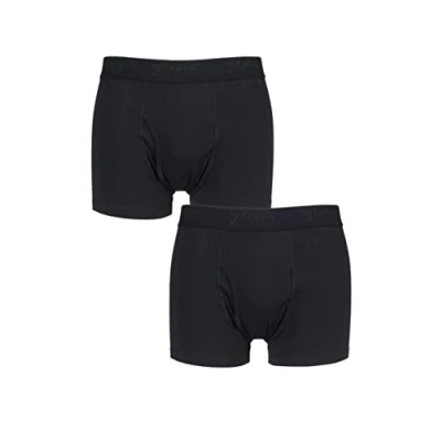 Image of 2 Pair Black Plain Trunks Men&#039;s XXX Large Farah