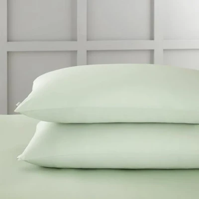 Image of Bianca 400Tc Cotton Sateen Standard Pillowcase Pair Green