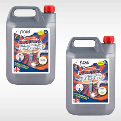 Image of Dunnet Tools sink And Drain Unblocker &amp; Cleaner Fast Acting Heavy Duty Liquid Dissolves Clogs Safe For All Pipes Pipe Cleaners (10L unblocker)