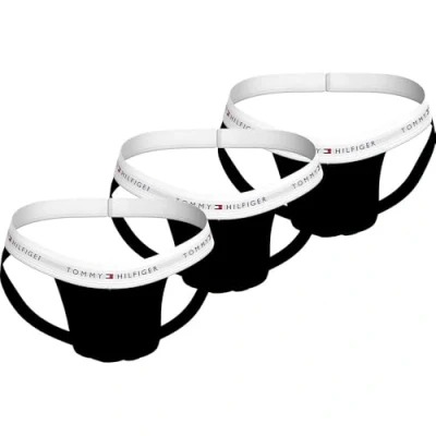Image of Tommy Hilfiger Jockstrap 3 PACK Briefs, Men&#039;s, Size: Small, Black