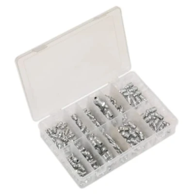 Image of Sealey Grease Nipple Assortment 130pc Metric, BSP &amp; UNF