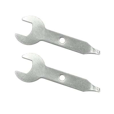 Image of TJPoto Pack of 2 #2610930692 Collet Wrench #90962 in package Key 9.5mm Nut Spanner for Rotary Tool Silver Stainless Steel Replacement Part new Dremel