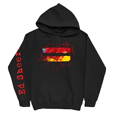 Image of Ed Sheeran Hoodie Equals Logo Official Mens Black Pullover Arm Print XXL