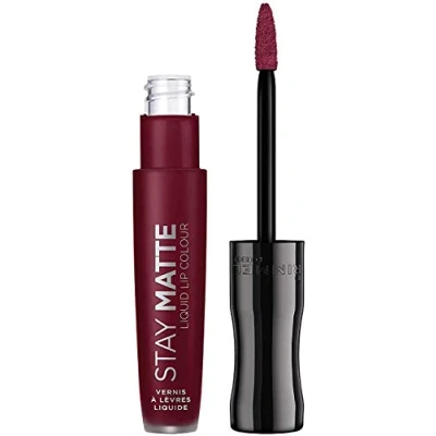 Image of RIMMEL LONDON Stay Matte Liquid Lip Colour Intense Velvet Finish Waterproof, Kissproof, Touchproof Stays Put Up to 12hrs 810 Plum This Show
