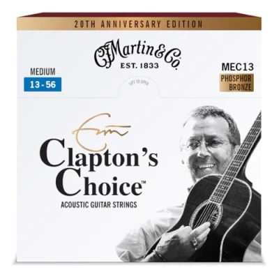 Image of Martin MEC13LTD20 Claptons Choice 20th Anniversary Acoustic Guitar Strings, Medium Gauge (13 56)