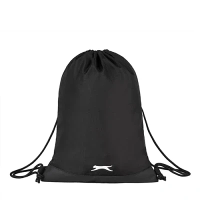 Image of Slazenger Drawstring Gym Fitness Workout Training Sack Bag Accessory New Black One Size
