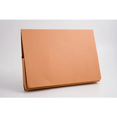 Image of Exacompta Ref PW3 ORGZ Guildhall Pocket Wallet, 14x10&quot; / 350 x 242mm, 315gsm Heavyweight Premium Quality Manilla, A4 &amp; Foolscap, Blue Angel Certified Orange, Pack of 50