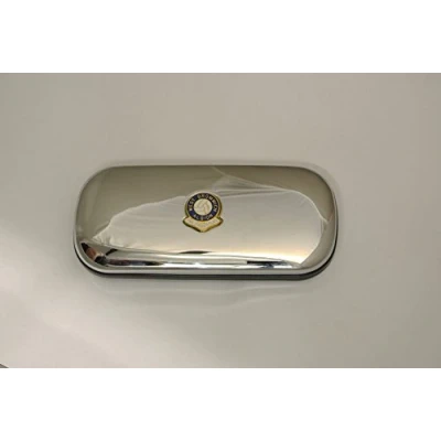 Image of Knight Polished Chrome Football Club Glasses Case West Bromwich Albion (Silver, Hard, Metal, EYEGLASS_CASE, Case)