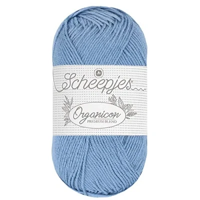 Image of Scheepjes Organicon 254 Steel Blue Yarn 1x50g