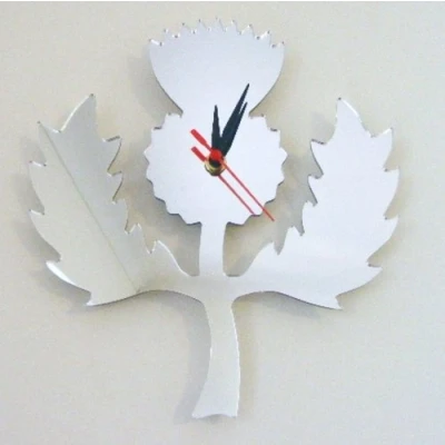 Image of Super Cool Creations Scottish Thistle Clock 30cm x 25cm