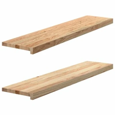 Image of vidaxl Solid Oak Window Sills 2pcs 110x25x2 cm untreated Wood Ledge/Random Color