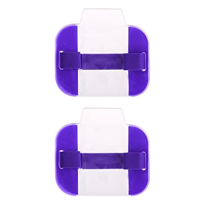 Image of LdawyDE Sia Badge Holder Armband, 2 Pc Arm Purple Armband License ID Card Insignia Holders with Adjustable Band Strap for Medical Security Warehouse Factory Staff Doorman