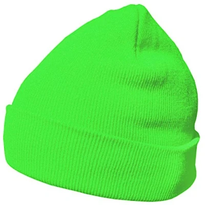 Image of DonDon Beanie hat Men Hats for Women Winter Classical Design neon Green
