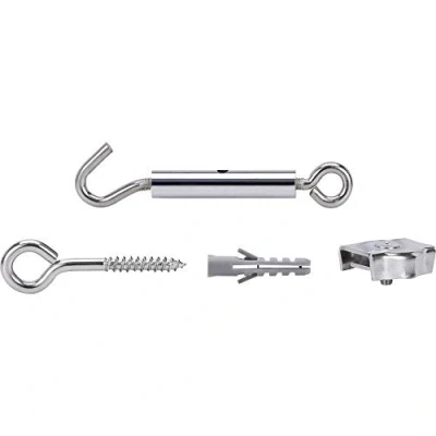 Image of Paulmann 17803 System Accessories, Tension mounting Set Ceiling lamp Chrome Hallway Metal Wire Cable, Silver
