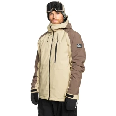 Image of Quiksilver Mission Block Jacket Ski jacket, Men&#039;s, Size: Large, Beige