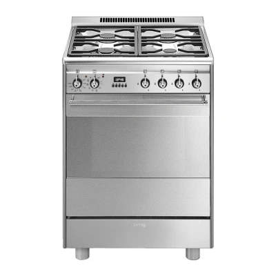Image of Smeg SUK61PX8 60cm Dual Fuel Cooker Stainless Steel