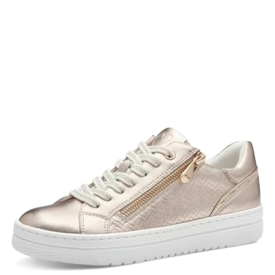 Image of Marco Tozzi women&#039;s Shoes (Trainers) in Gold