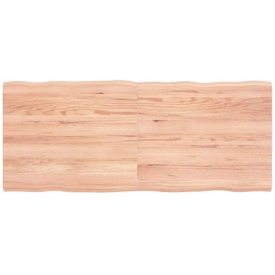 Image of vidaXL Table Top Light Brown 120x50x(2 4)cm Treated Solid Wood Live Edge