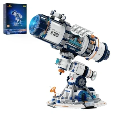 Image of JMBricklayer Space Telescope Building Sets with Lights, Planet Station Toys for Adults, 70009 Science Exploration Hobby Model Gift Teens Kids 8+ (995PCS)