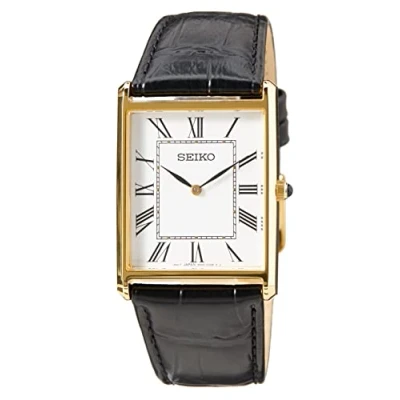 Image of Seiko Men&#039;s Analogous Quartz Watch with Leather Strap SWR052P1