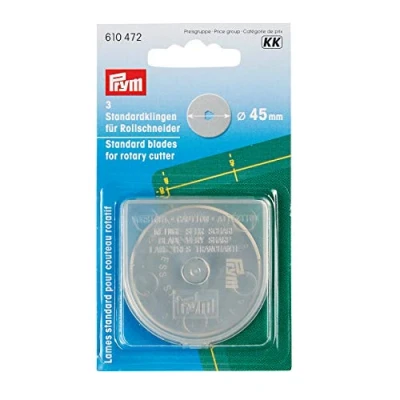 Image of Prym Spare Blades for Rotary Cutter, Stainless Steel, Black, 5x5x1 cm (45 mm)