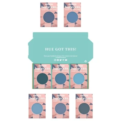 Image of Rust Oleum Bathroom Cabinet Paint in Satin Finish Deep Blue Tester Box